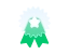 A imagem contém um ícone de medalha com uma estrela no centro, simbolizando um prêmio, representando o ícone de certificado